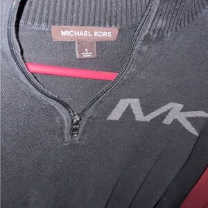 Michael Kors Black Zip-Up Sweater